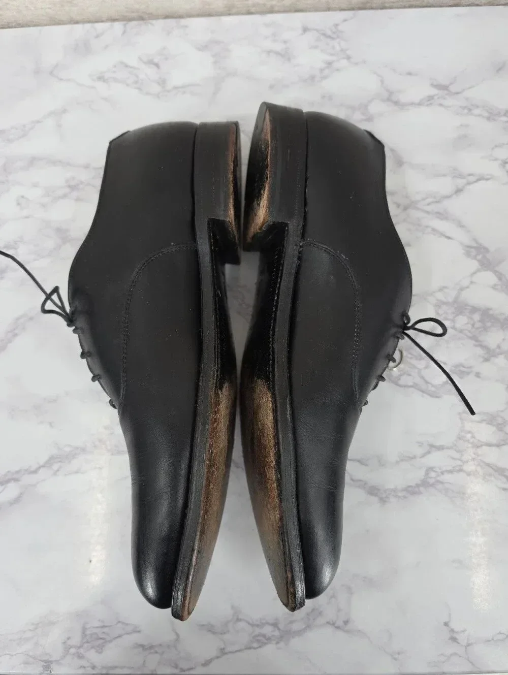 Alden 932 Plain Toe Bal Oxford Black Calf Leather Oxford Dress Shoes - Men